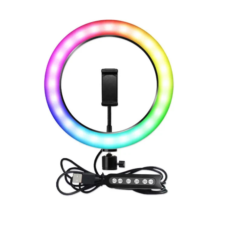 Dimmable Photographic Light Studio Makeup LED Ring Light 13 Inch RGB LED Ringlight 15 Kinds of Lights
