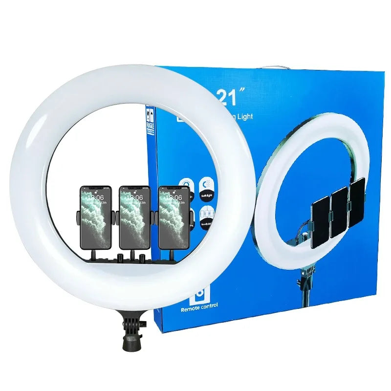 21inch Ring Light with Stand Remote Phone Brackets Tripod Selfie Ring Light for Making up Youtube Recording