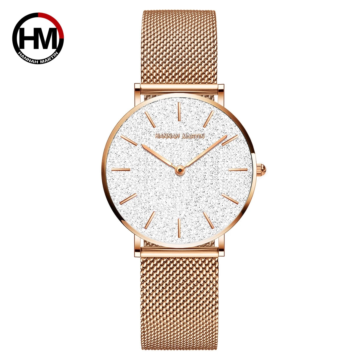 Reloj HANNAH MARTIN para Mujer – Acero Inoxidable, Movimiento de Cuarzo Japonés, 36 mm