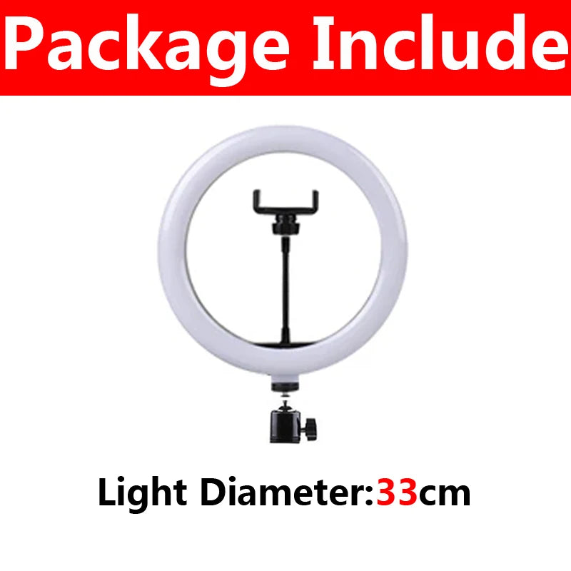 Selfie Ring Light LED Selfie Ring Light With Phone Stand Dimmable Photography Fill Light for Youtube TikTok Video Live Fill Lamp